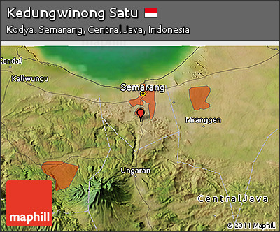 Satellite 3D Map of Kedungwinong Satu
