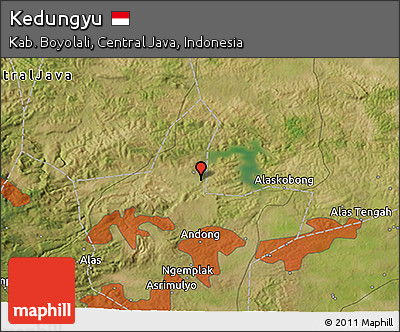 Satellite 3D Map of Kedungyu
