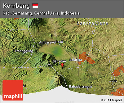 Satellite 3D Map of Kembang