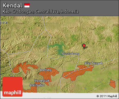 Satellite 3D Map of Kendal