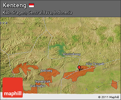 Satellite 3D Map of Kenteng