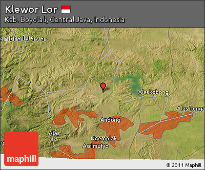 Satellite 3D Map of Klewor Lor