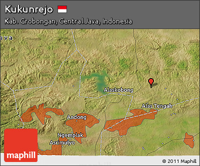 Satellite 3D Map of Kukunrejo