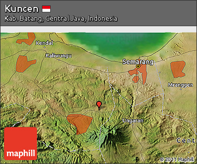 Satellite 3D Map of Kuncen