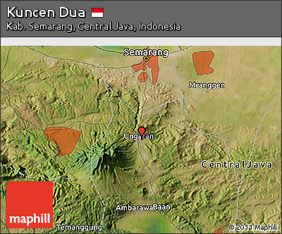 Satellite 3D Map of Kuncen Dua