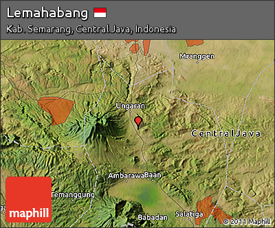 Satellite 3D Map of Lemahabang