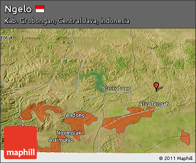 Satellite 3D Map of Ngelo