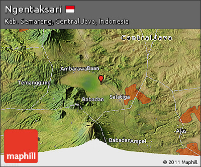 Satellite 3D Map of Ngentaksari
