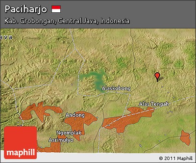 Satellite 3D Map of Paciharjo
