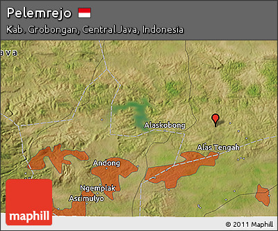 Satellite 3D Map of Pelemrejo