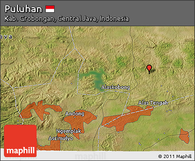 Satellite 3D Map of Puluhan