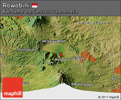 Satellite 3D Map of Rowobini