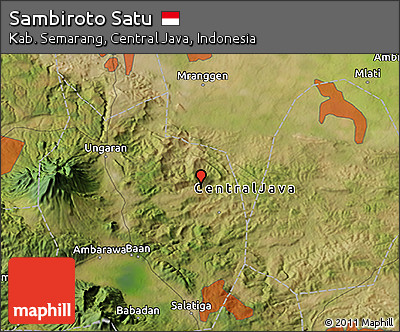 Satellite 3D Map of Sambiroto Satu