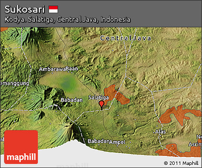 Satellite 3D Map of Sukosari