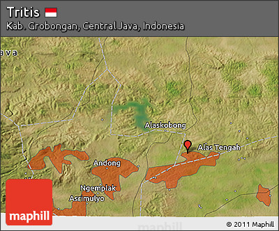 Satellite 3D Map of Tritis