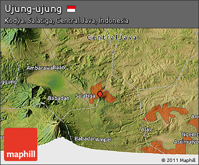 Satellite 3D Map of Ujung-ujung