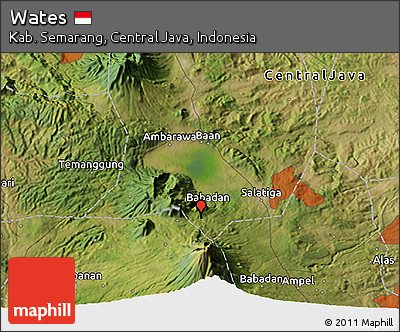 Satellite 3D Map of Wates