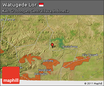Satellite 3D Map of Watugede Lor