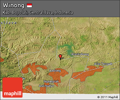 Satellite 3D Map of Winong