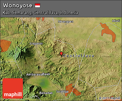 Satellite 3D Map of Wonoyose