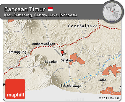 Shaded Relief 3D Map of Bancaan Timur