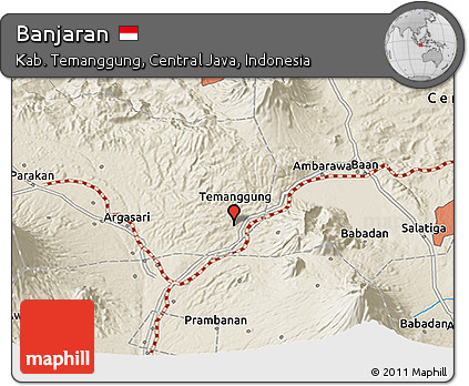 Shaded Relief 3D Map of Banjaran