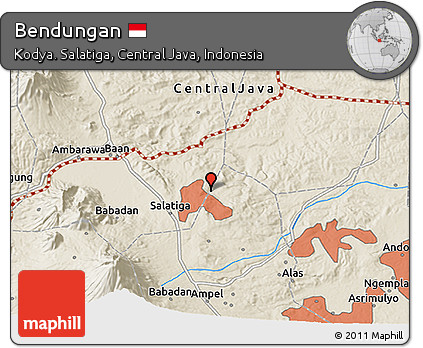 Shaded Relief 3D Map of Bendungan