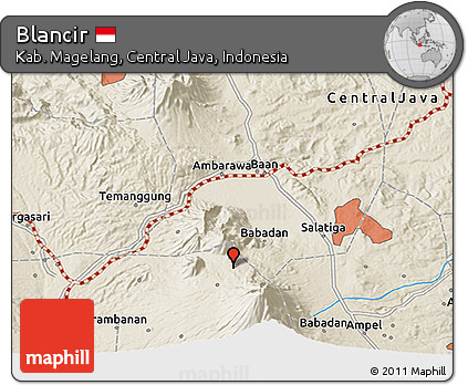 Shaded Relief 3D Map of Blancir