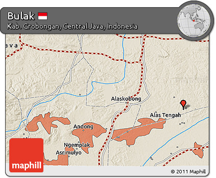 Shaded Relief 3D Map of Bulak