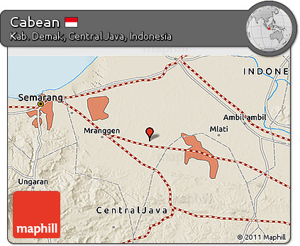 Shaded Relief 3D Map of Cabean
