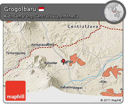 Shaded Relief 3D Map of Grogolbaru