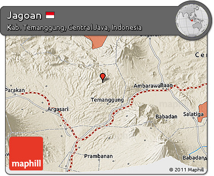 Shaded Relief 3D Map of Jagoan