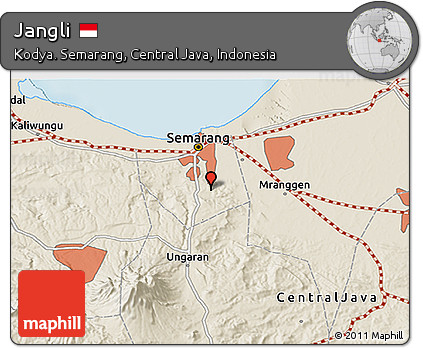 Shaded Relief 3D Map of Jangli