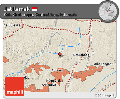 Shaded Relief 3D Map of Jatilamak