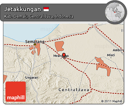 Shaded Relief 3D Map of Jetakkungan