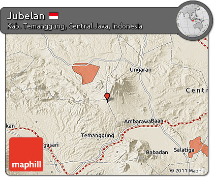 Shaded Relief 3D Map of Jubelan