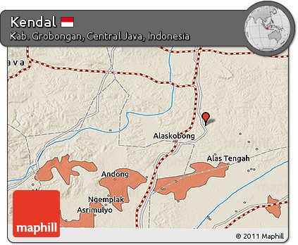 Shaded Relief 3D Map of Kendal