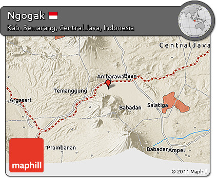 Shaded Relief 3D Map of Ngogak