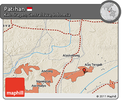 Shaded Relief 3D Map of Patihan