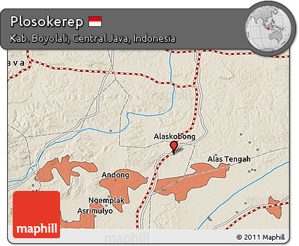 Shaded Relief 3D Map of Plosokerep