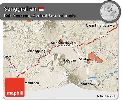 Shaded Relief 3D Map of Sanggrahan