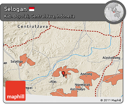 Shaded Relief 3D Map of Selogan