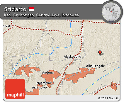 Shaded Relief 3D Map of Sridarto