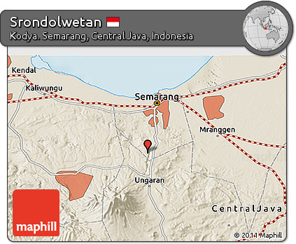 Shaded Relief 3D Map of Srondolwetan