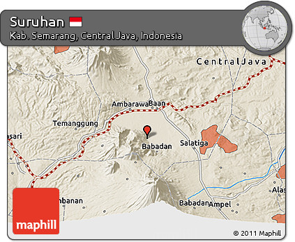 Shaded Relief 3D Map of Suruhan