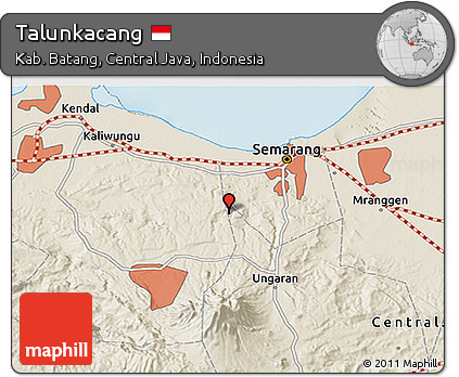 Shaded Relief 3D Map of Talunkacang