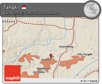 Shaded Relief 3D Map of Tangkil