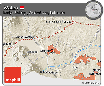 Shaded Relief 3D Map of Walen