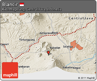 Shaded Relief 3D Map of Blancir
