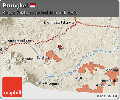Shaded Relief 3D Map of Brungkel